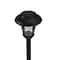 12" Black Solar Lantern With White LED Light & Lawn Stake